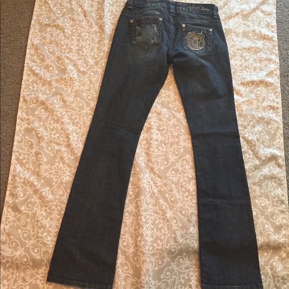 Guess Medium Wash Boot Cut Jeans SZ 26 Waist - Picture 3 of 6